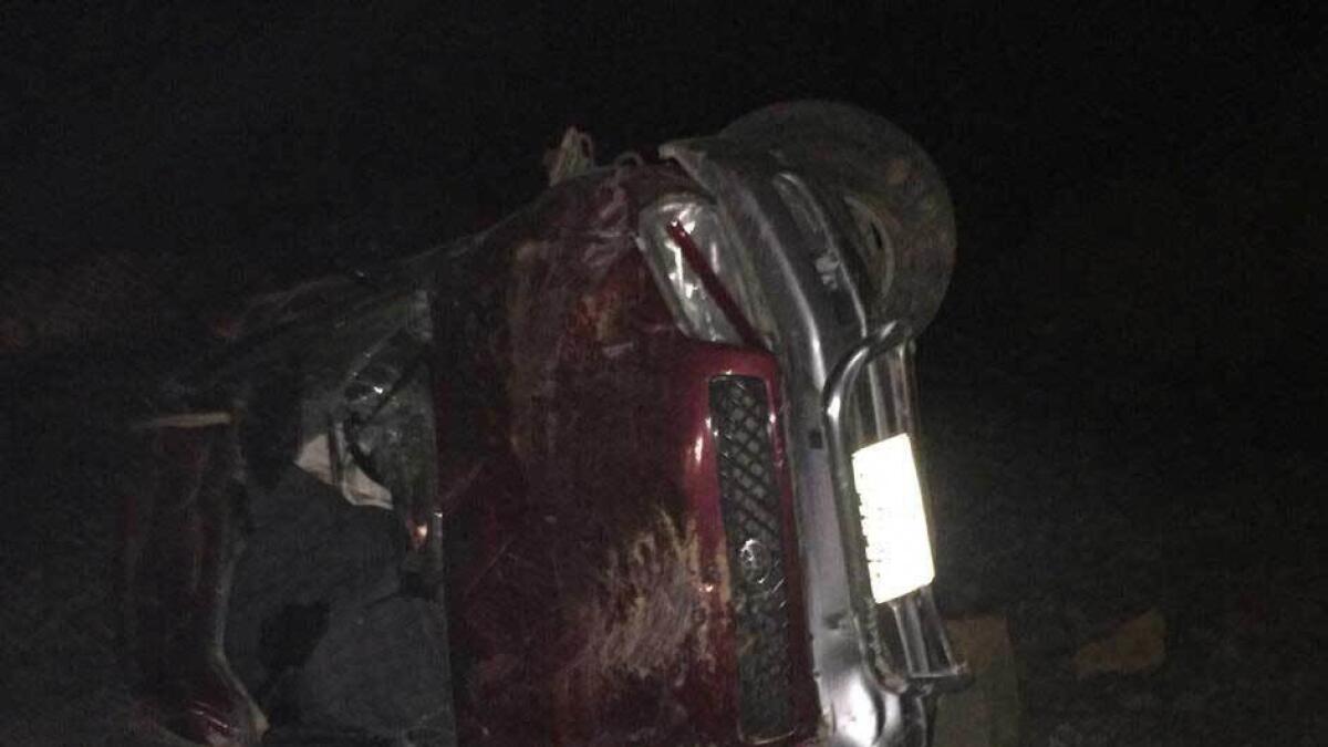 Lucky escape for four teens after SUV falls off UAE mountain