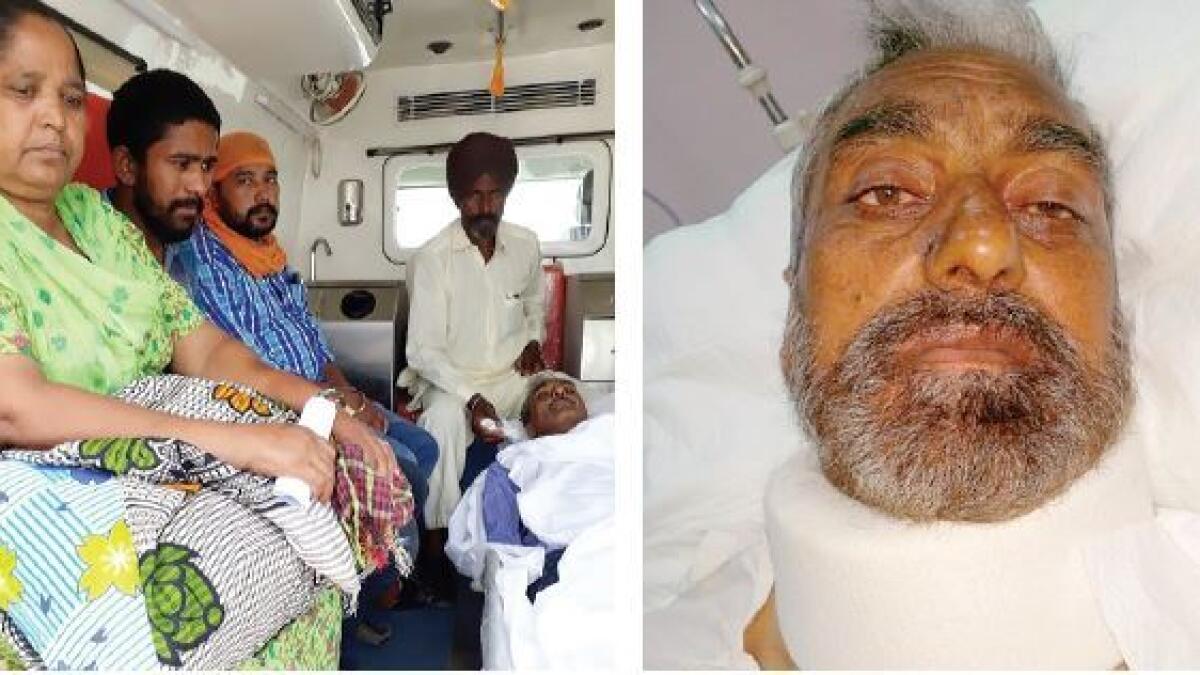 Gurmej Singh reunited with his family in Amritsar, Punjab, on Saturday evening.— Supplied photos