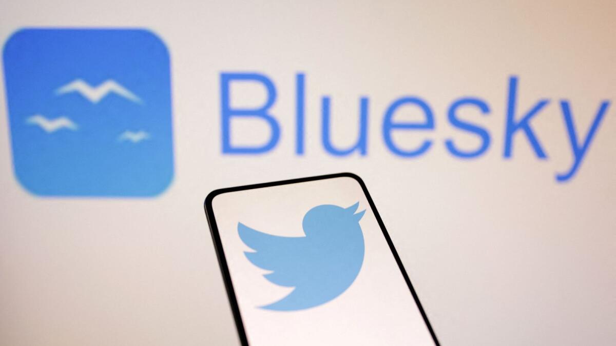 Twitter and Bluesky logos are seen in this illustration taken November 7, 2022. — Reuters file