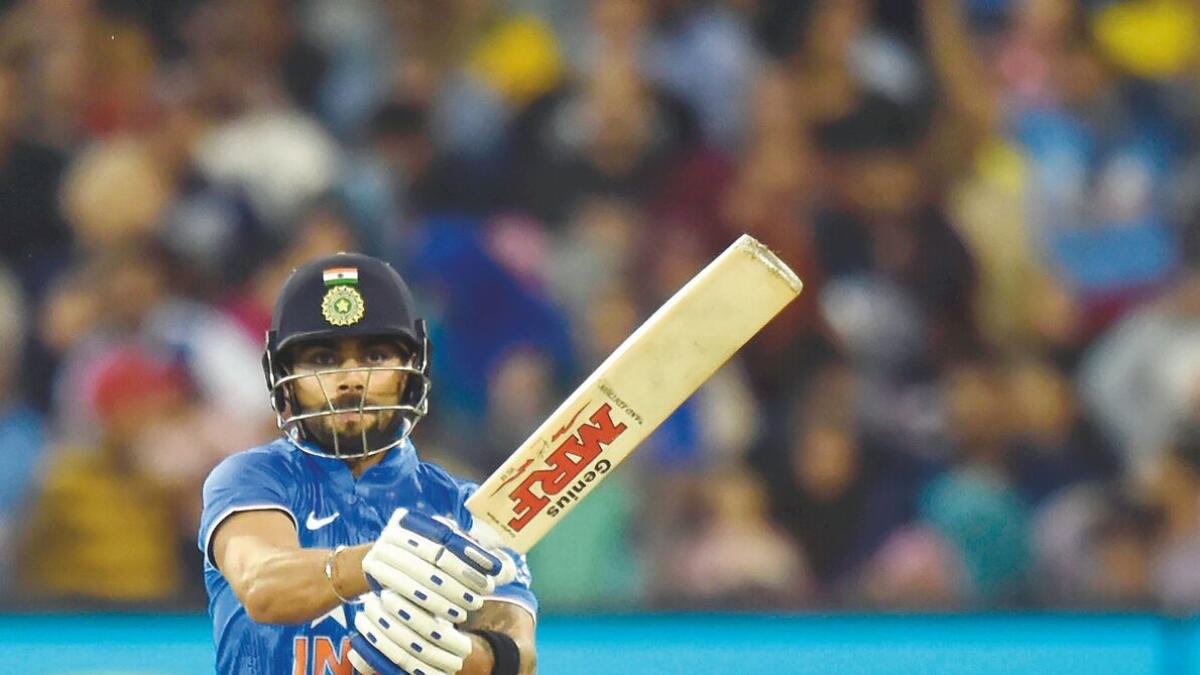 Virat Kohli of India bats during the second Twenty20 international cricket match between Australia and India at the MCG in Melbourne on January 29, 2016. AFP PHOTO / MAL FAIRCLOUGH-- IMAGE RESTRICTED TO EDITORIAL USE - STRICTLY NO COMMERCIAL USE
