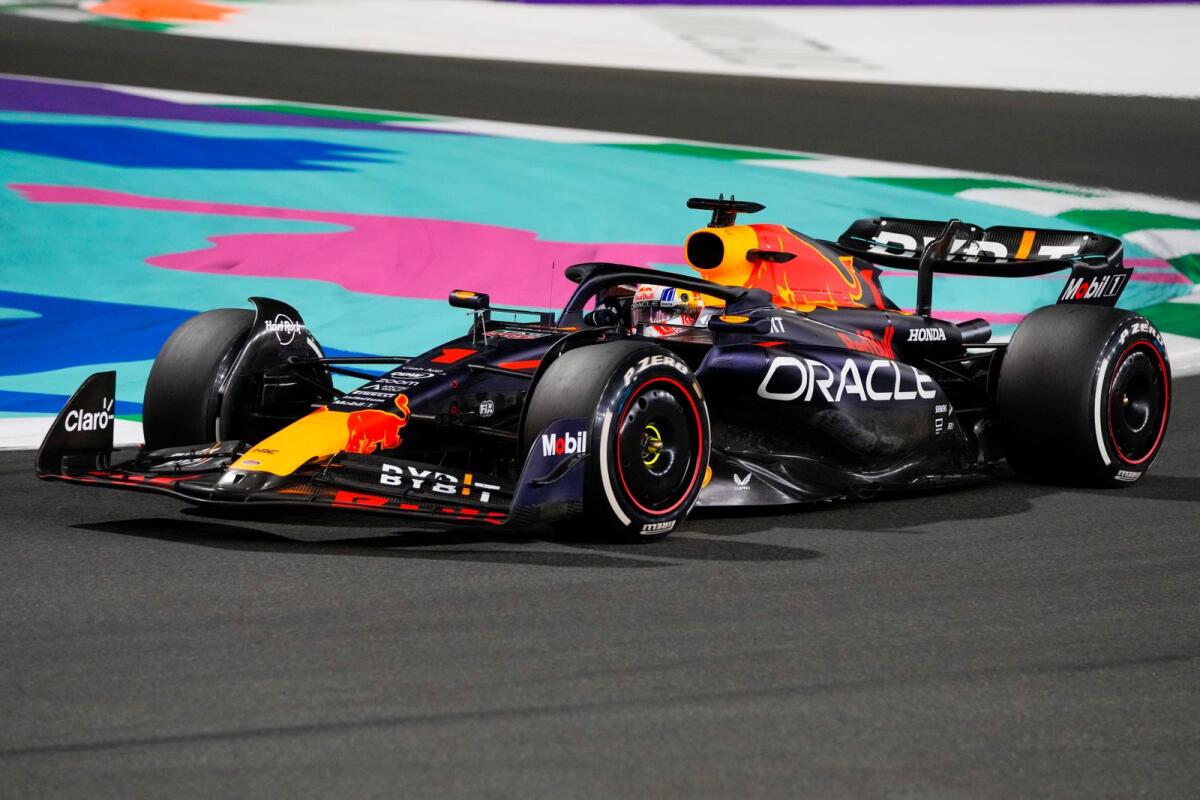 Red Bull driver Max Verstappen of the Netherlands during the Saudi Arabia Formula One Grand Prix. — AP