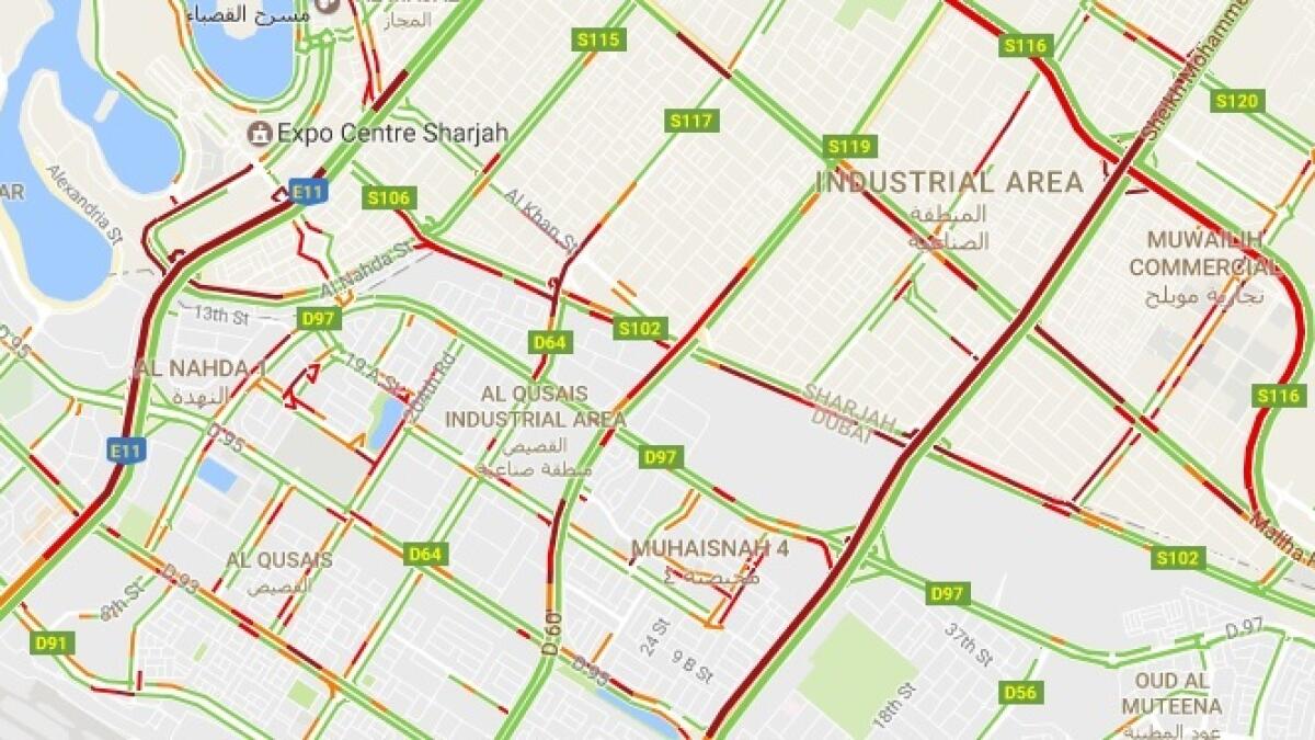 Morning rush clogs Sharjah, Dubai roads