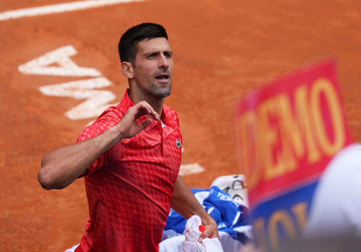 Serbia's Novak Djokovic celebrates winning his round of 16 match against Britain's Cameron Norrie. — Reuters