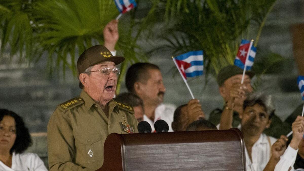 Raul Castro vows to defend Fidels revolution