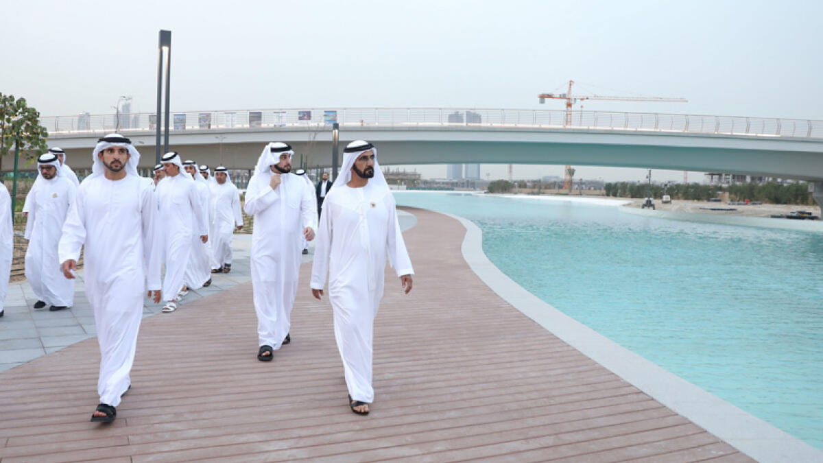 Vice President, Prime Minister and Ruler of Dubai, His Highness Sheikh Mohammed bin Rashid Al Maktoum  toured the site of District One project