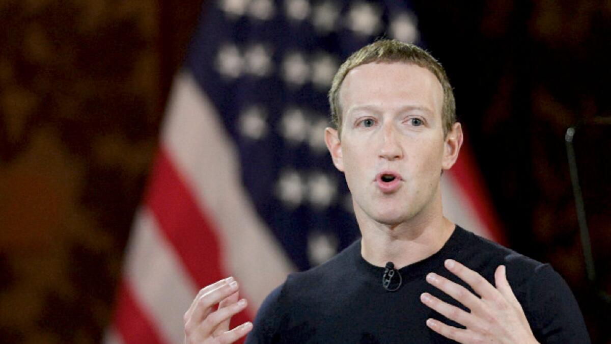 Facebook CEO Mark Zuckerberg speaks at Georgetown University. AP