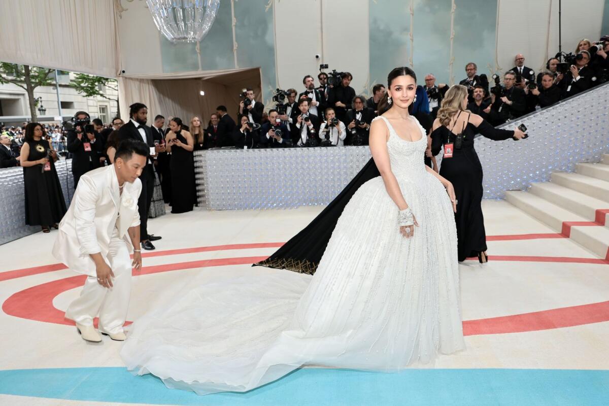Alia Bhatt attends The 2023 Met Gala Celebrating 'Karl Lagerfeld: A Line Of Beauty' at The Metropolitan Museum of Art on May 01, 2023 in New York City. Photo: AFP