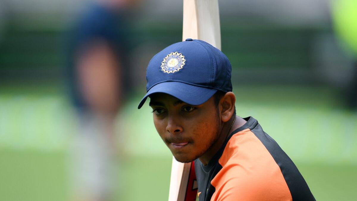 India's batsman Prithvi Shaw. (AFP file)