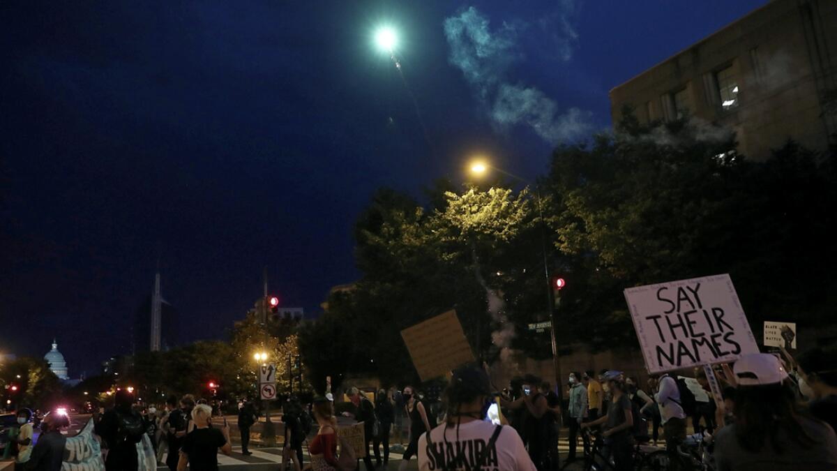 Protesters take part in an anti-police brutality march near Capitol Hill as racial inequality protests continue in Washington, US. Photo: Reuters