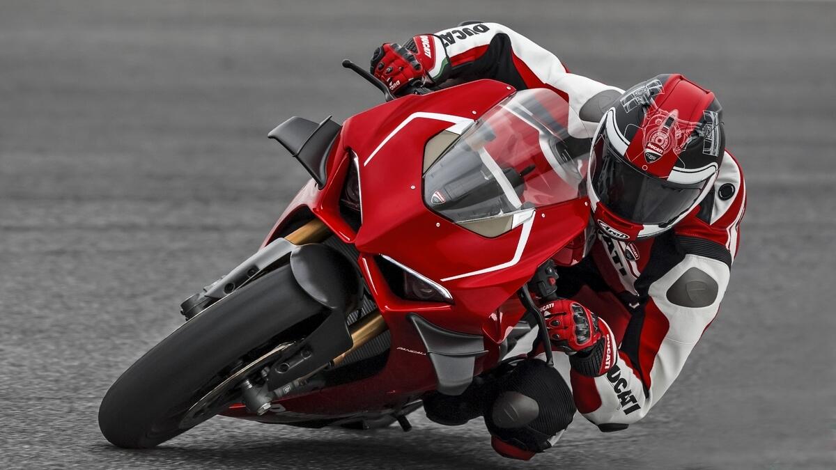 Ducati Panigale V4 R on the track in Dubai 