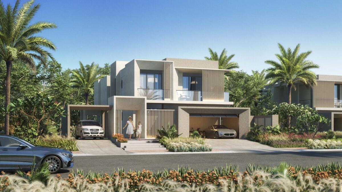 Jebel Ali Village will comprise three clusters, each containing modern, spacious villas, swimming pools, parks and sports facilities. — Supplied photo