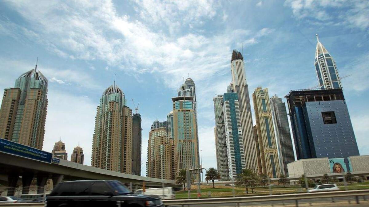 A view of Dubai Marina from Shaikh Zayed Road