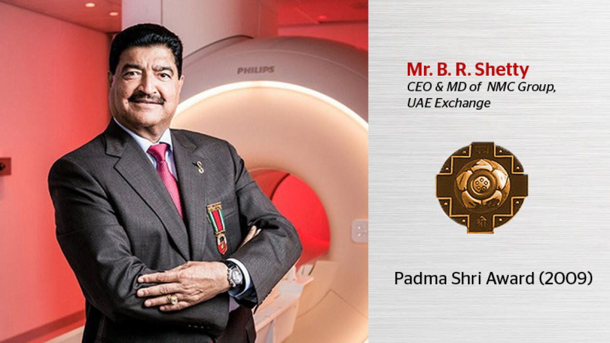 Bavaguthu Raghuram Shetty is Chief Executive Officer &amp; Managing Director of the Abu Dhabi based New Medical Centre Group of Companies and UAE Exchange.The Government of India honoured him, in 2009, with the Padma Shri for his services to the field of social work.