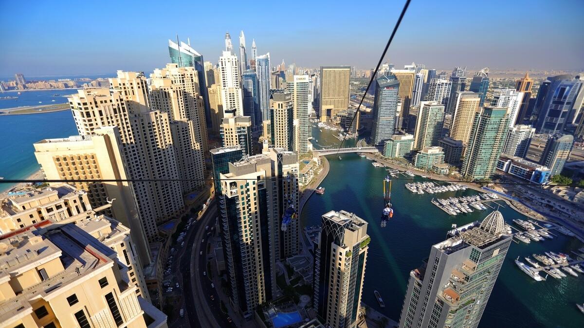 Steepest, fastest, longest urban zipline opens at Dubai Marina