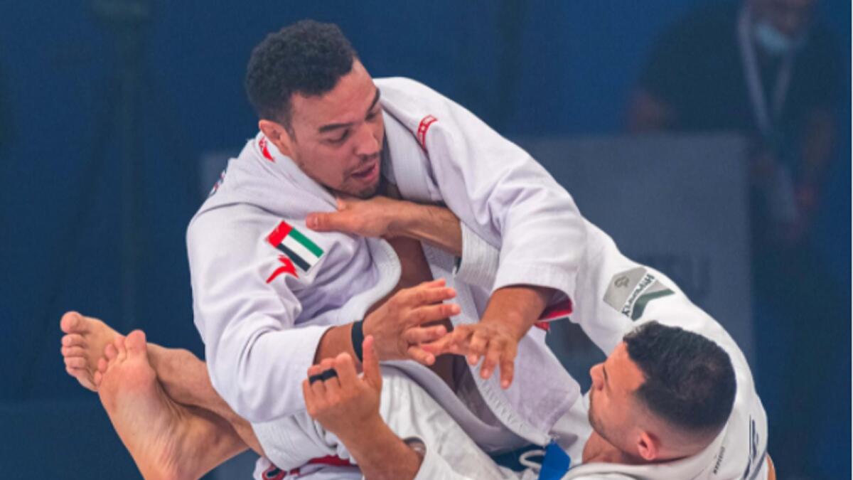 The UAE's jiu-jitsu legend Faisal Al Ketbi took silver in the men’s 85kg final. — Wam
