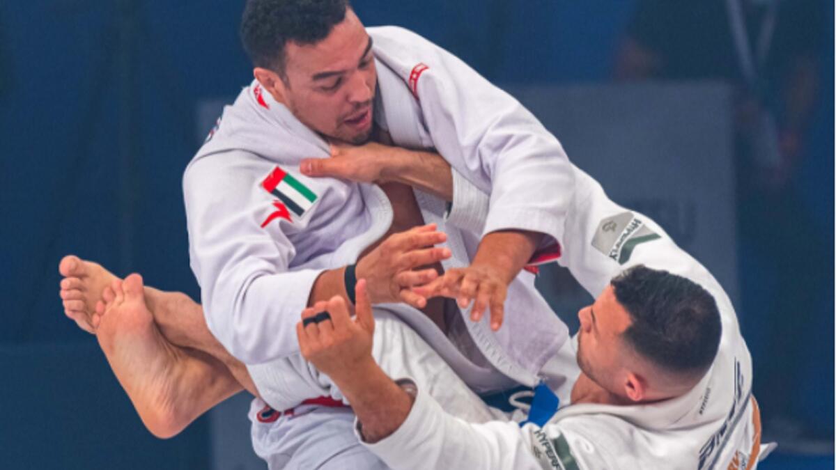 The UAE's jiu-jitsu legend Faisal Al Ketbi took silver in the men’s 85kg final. — Wam