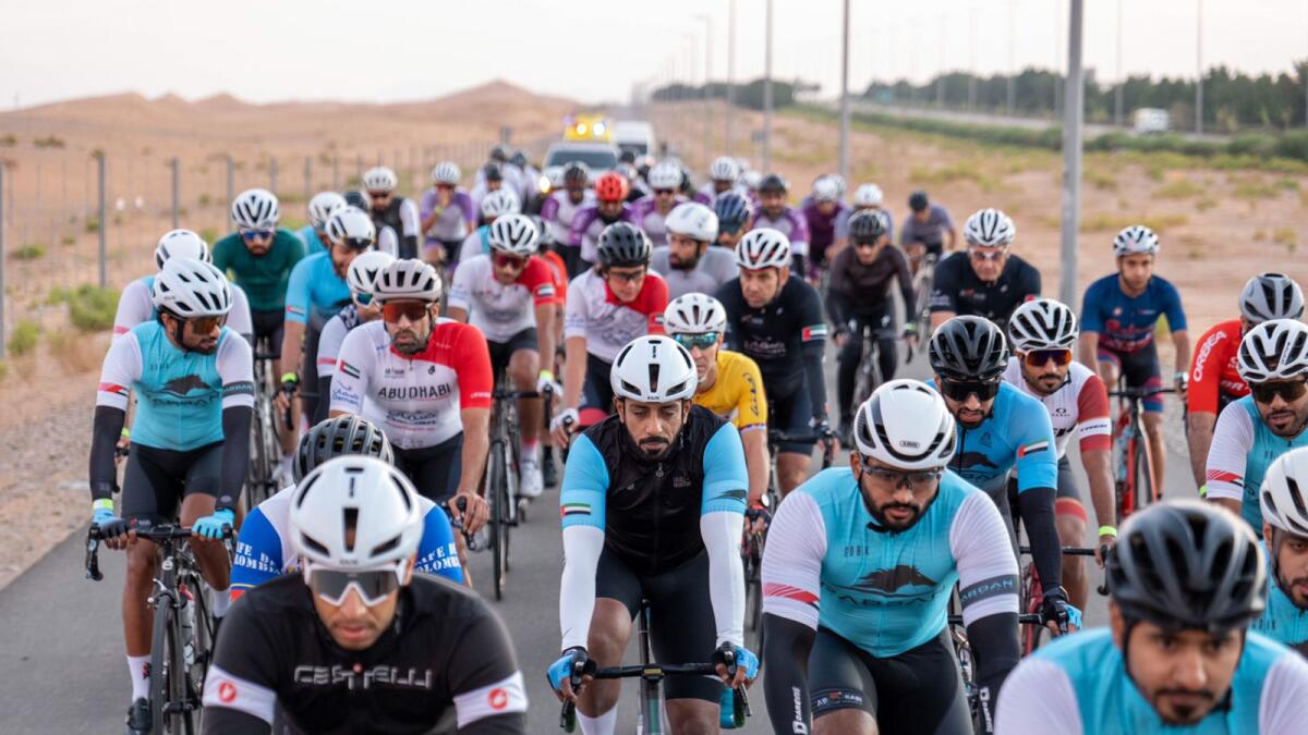 Riders take part in the Daman Al Ain Fondo Race. — Supplied photo