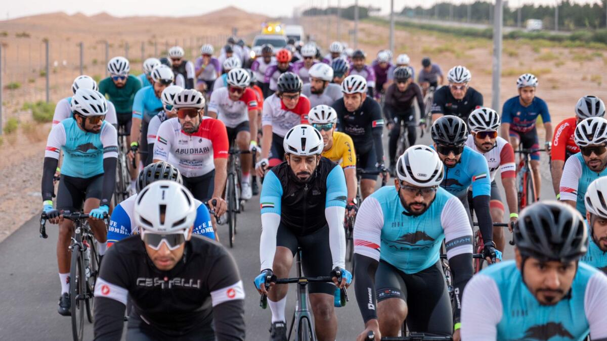 Riders take part in the Daman Al Ain Fondo Race. — Supplied photo
