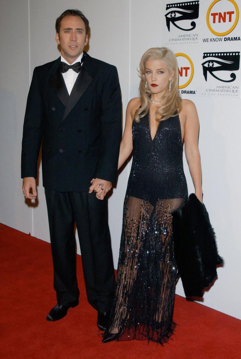 Lisa Marie Presley with third husband Nicolas Cage