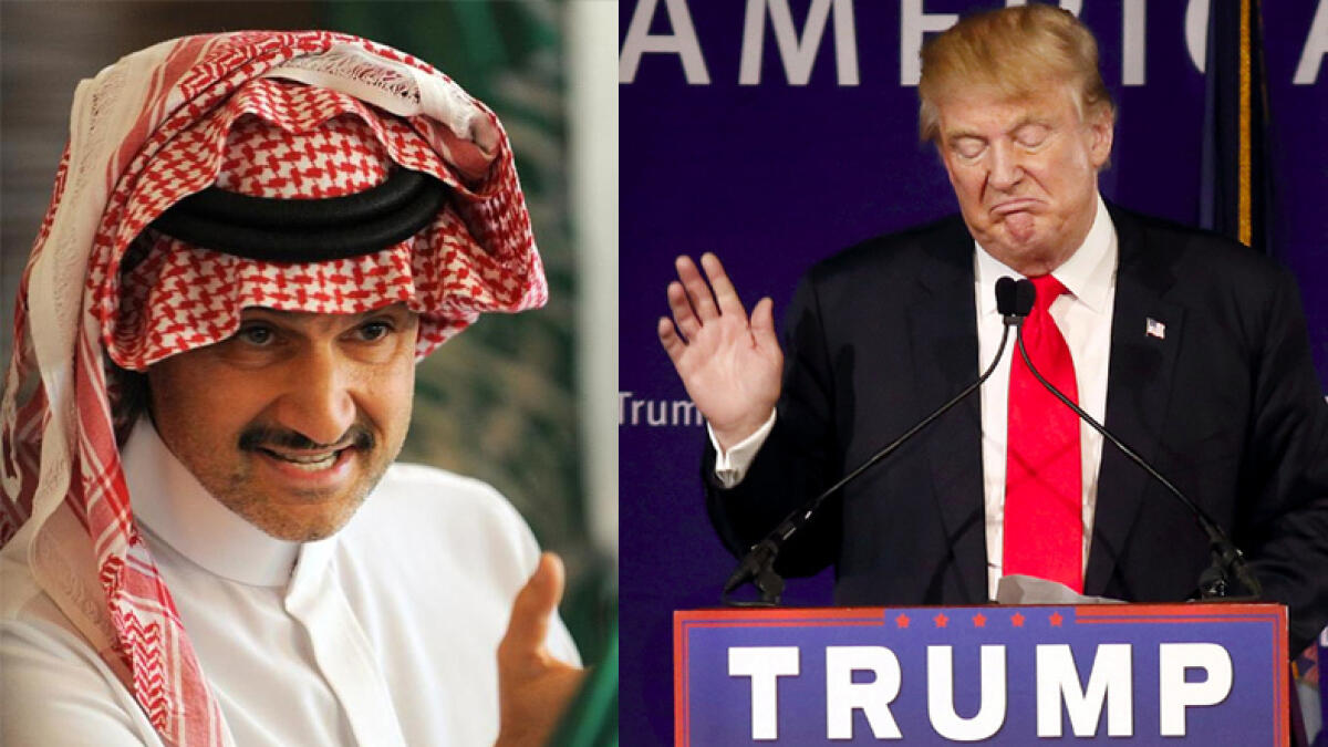 Saudi Prince Alwaleed calls Trump a disgrace