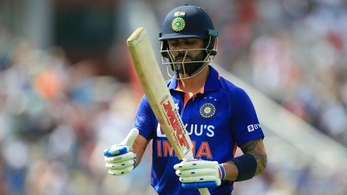 Virat Kohli still conjures that magical cover drive, but follows that up with his indecisiveness while playing the same off-stump line, falling in the slip cordon or the wicketkeeper’s gloves. (AFP)