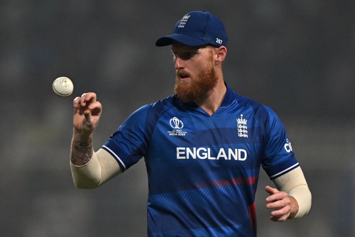 England's Ben Stokes during the World Cup match against Pakistan at the Eden Gardens in Kolkata on November 11. — AFP