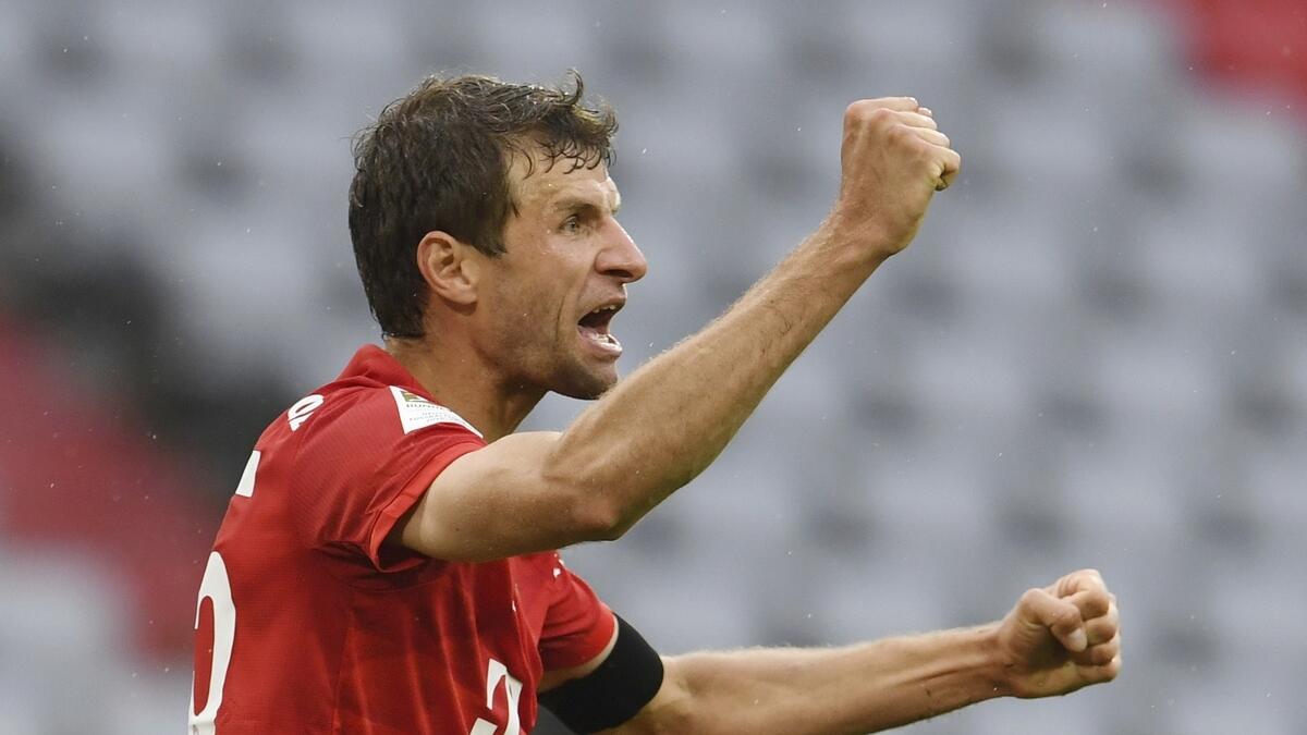 Mueller scored in Bayern's 5-2 home win over Eintracht Frankfurt on Saturday