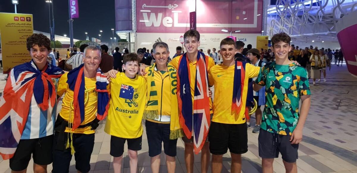 Australian fan Ryan (second right) with his friends and family members