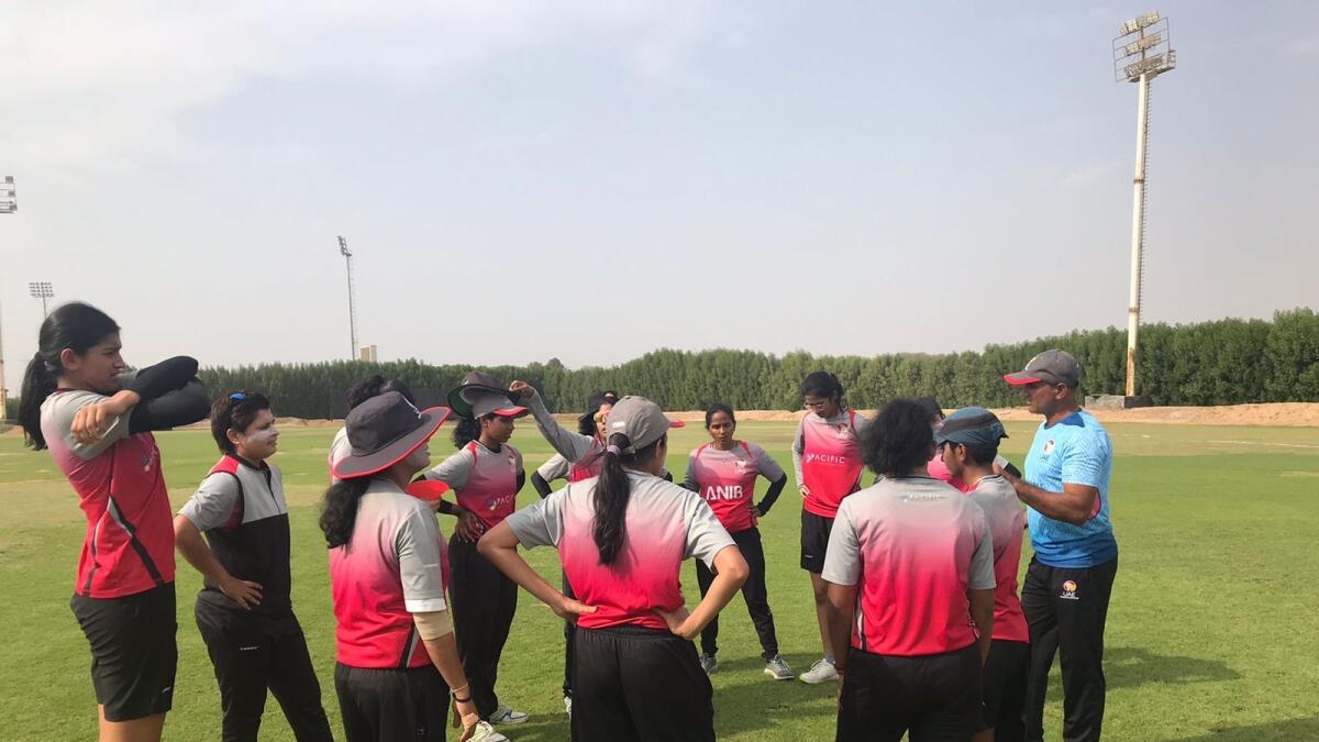 UAE women's team players during a training session. (Supplied photos)
