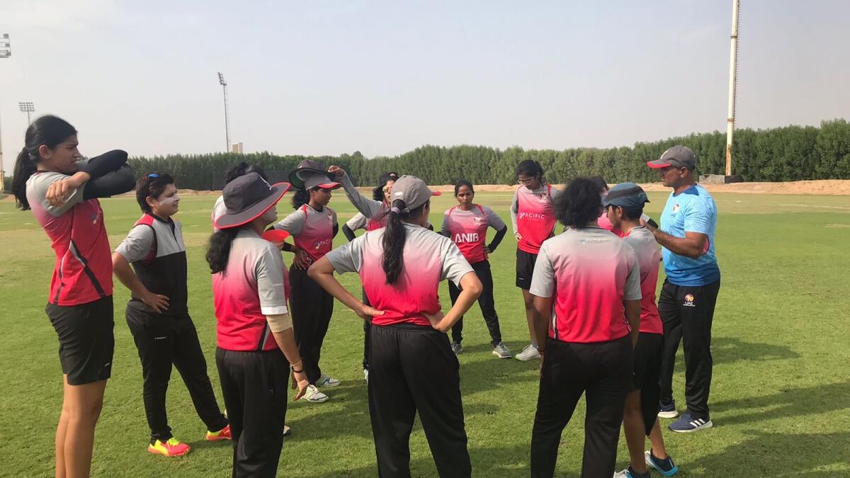 UAE women's team players during a training session. (Supplied photos)
