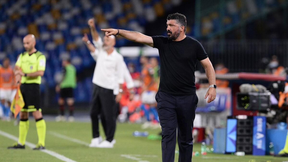 Gennaro Gattuso spent 13 years as a player with AC Milan, also coaching the club between 2017 and 2019. — AP
