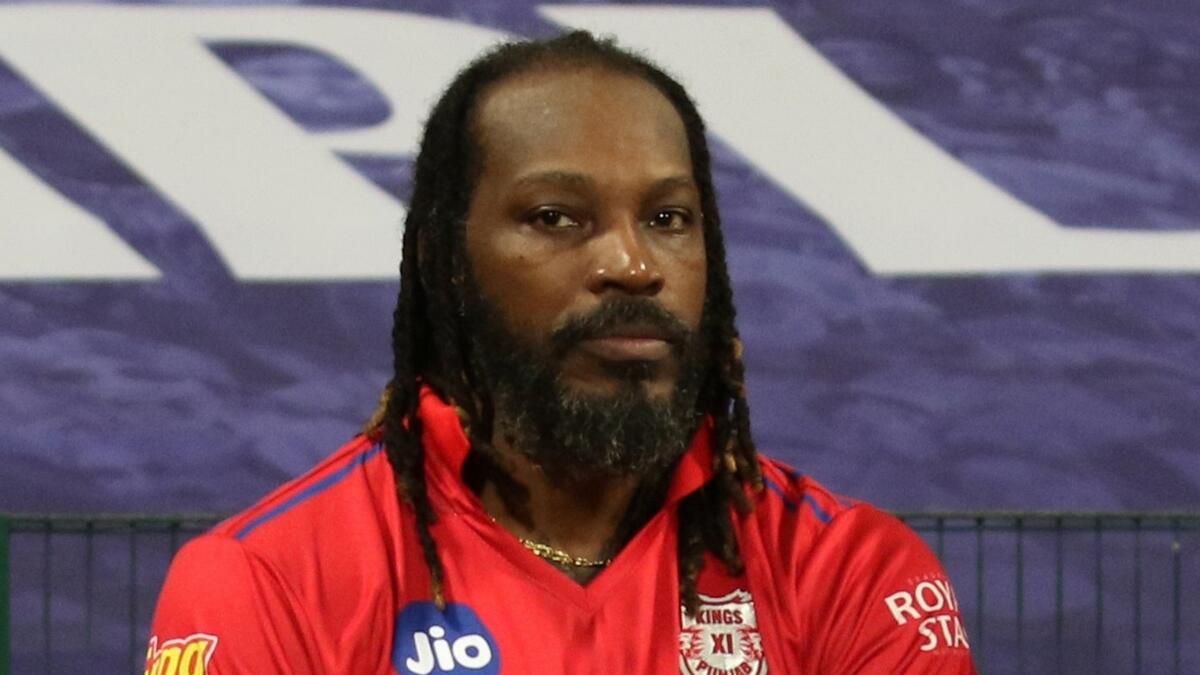 Chris Gayle seemed relaxed with cucumbers on his eyes
