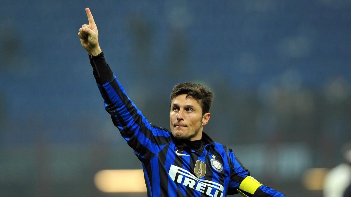 Zanetti played 615 matches in a trophy-laden career at Inter, a record by a foreign player in the Italian league