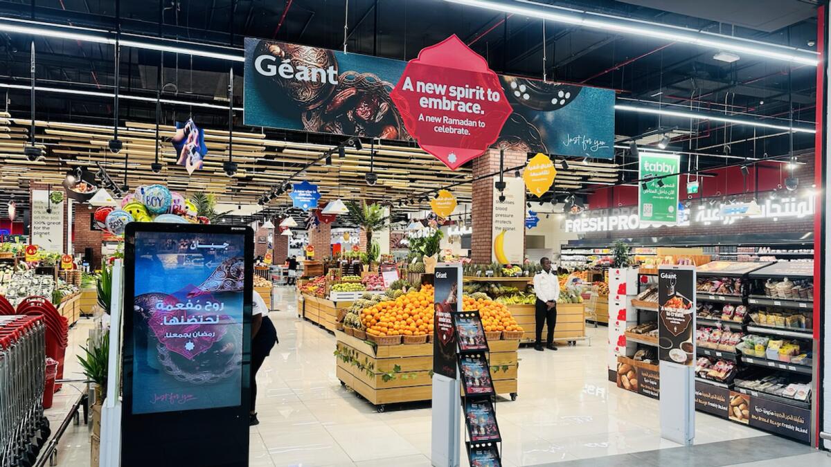 Ramadan promotions at a Geant store in Dubai. — Supplied photo