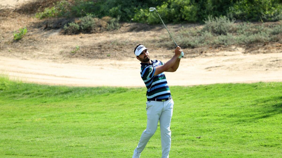 Antoine Rozner during his round on the Fire Course at Jumeirah Golf Estates. — Supplied photo
