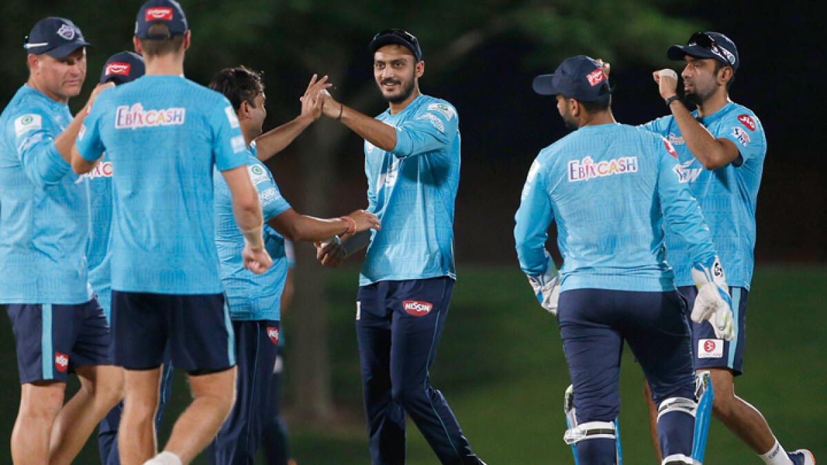 Axar Patel said he was practicing with a positive mindset. - Delhi Capitals Twitter