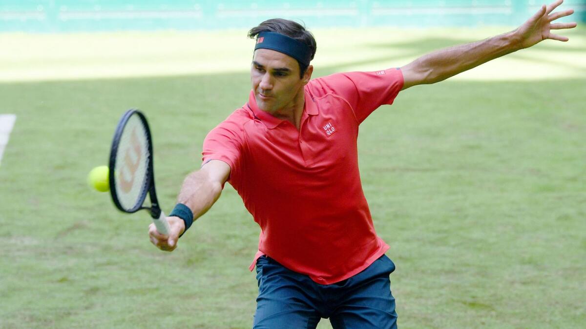 Roger Federer is back on his favourite grass court. — Twitter