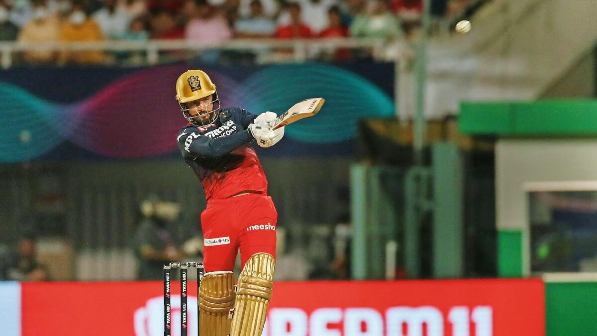 Rajat Patidar of Royal Challengers Bangalore plays a shot against Lucknow Super Giants at Eden Gardens in Kolkata on Wednesday. — BCCI
