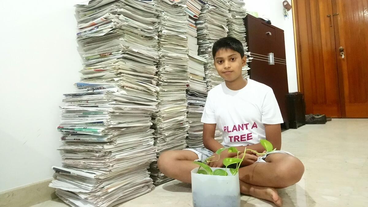 11-year-old collects 2,000kg waste to spread message of recycling