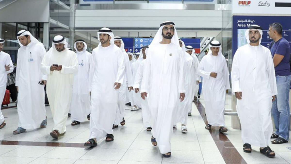 Video: Sheikh Mohammed visits Dubai airport, surprises passengers