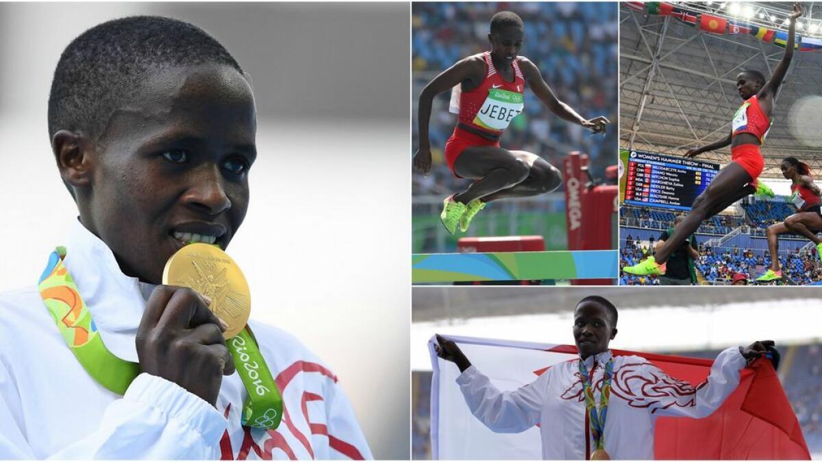 Kenyan-born Ruth Jebet produced an astonishing piece of front running to win Bahrain’s first Olympic gold as she claimed the women’s 3000m steeplechase on  August 15, 2016.