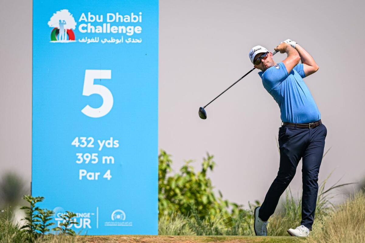 Dubai based Garrick Porteous tied for the lead in Al Ain with one round to go on the Challenge Tour.- Supplied photo