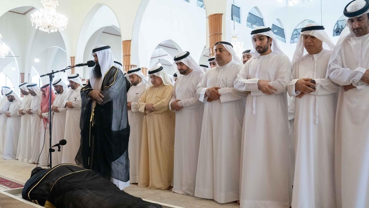 uae royal, laid to rest, mourning period, today