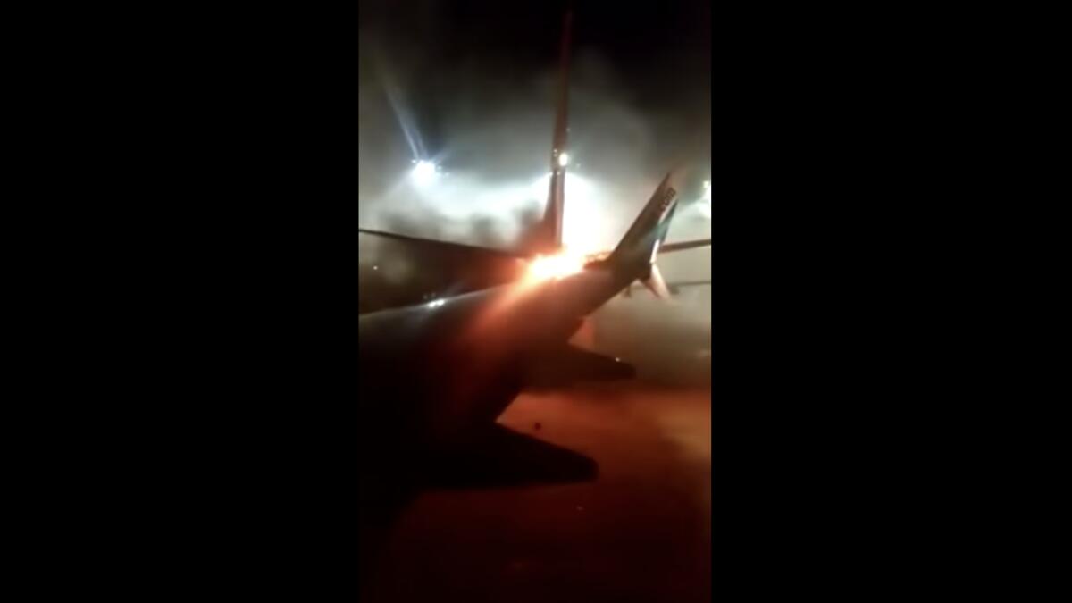Video: Two planes collide on the ground at Torontos airport