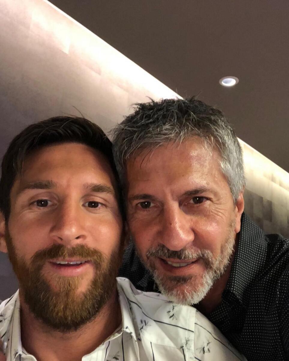 Lionel Messi with his father Jorge. — Instagram