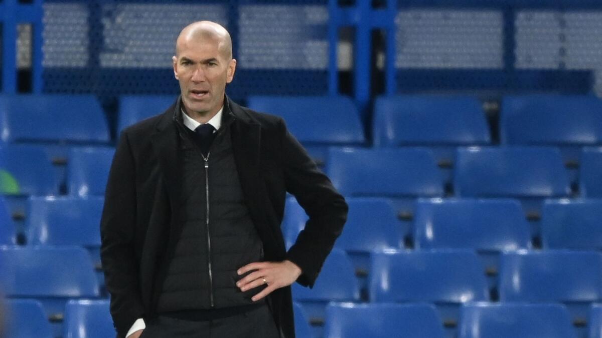 Zinedine Zidane could find his future under threat should Real end the season trophyless. — Reuters