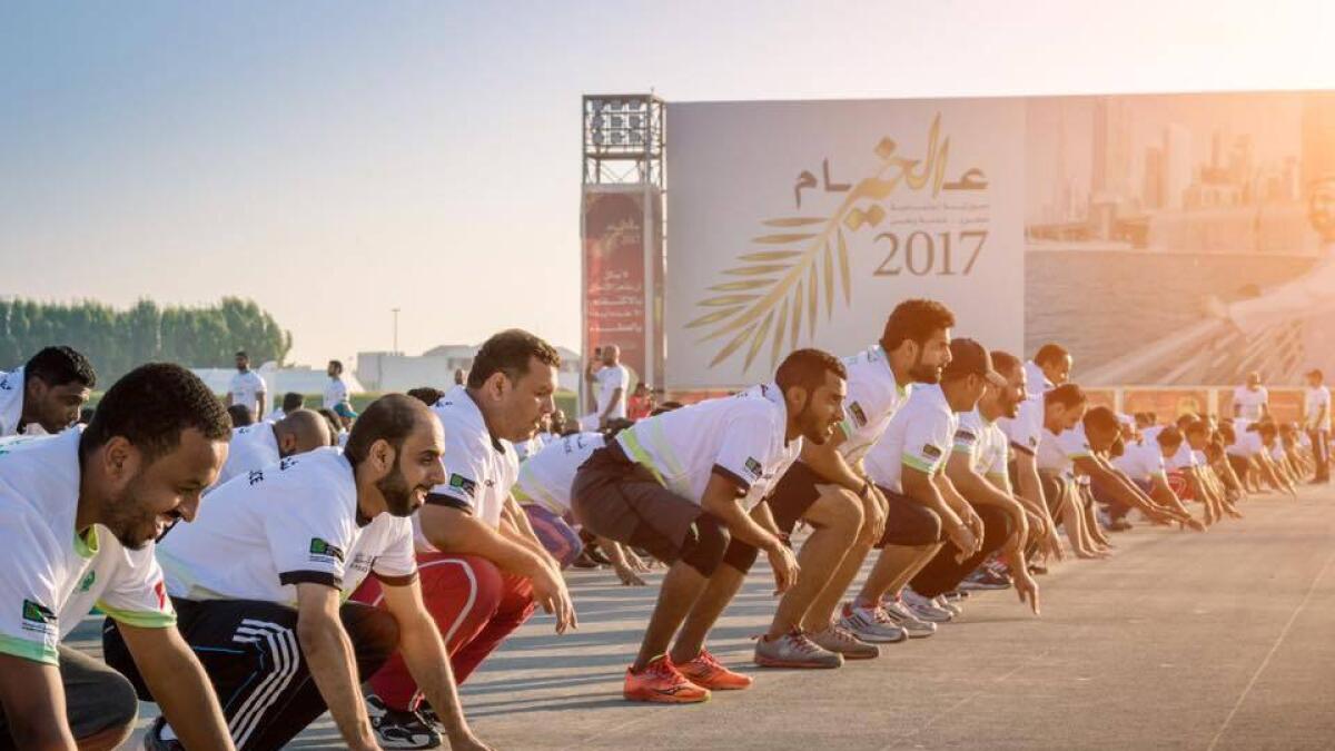 Video: Dubai cops bag world record for fitness challenge activity