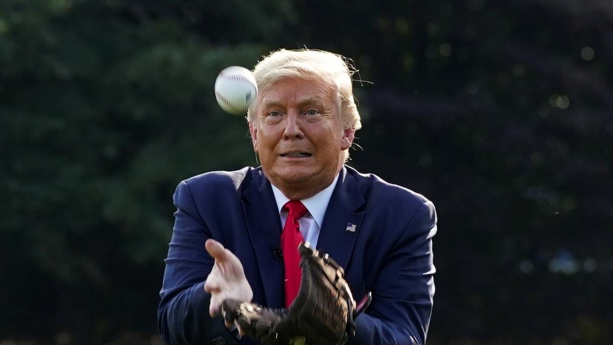 US President, Donald Trump, throw, out, first pitch, New York Yankees, Boston Red Sox, August 15