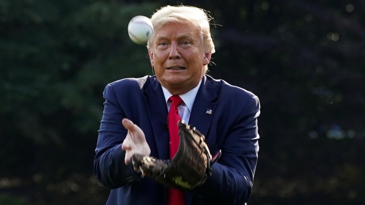 US President, Donald Trump, throw, out, first pitch, New York Yankees, Boston Red Sox, August 15
