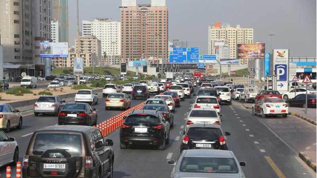 UAE traffic: Slow moving traffic on Dubai, Sharjah roads